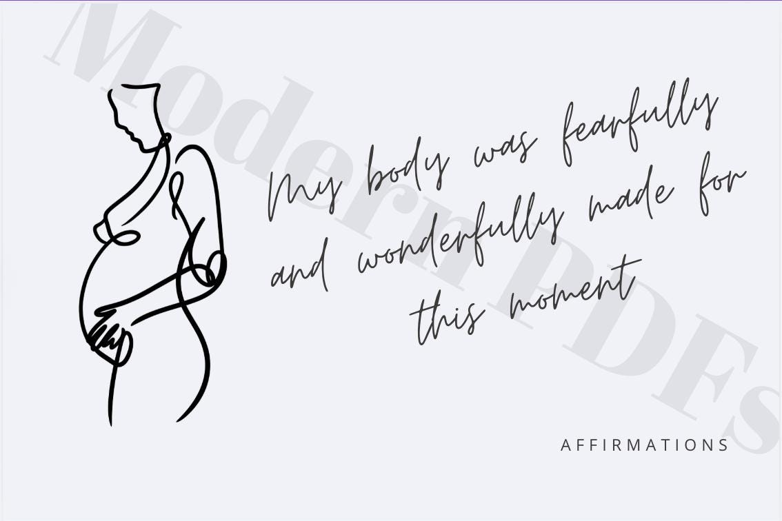 Christian Birth Affirmation Cards - Digital Download - Scripture and Affirmations for Labor and Delivery
