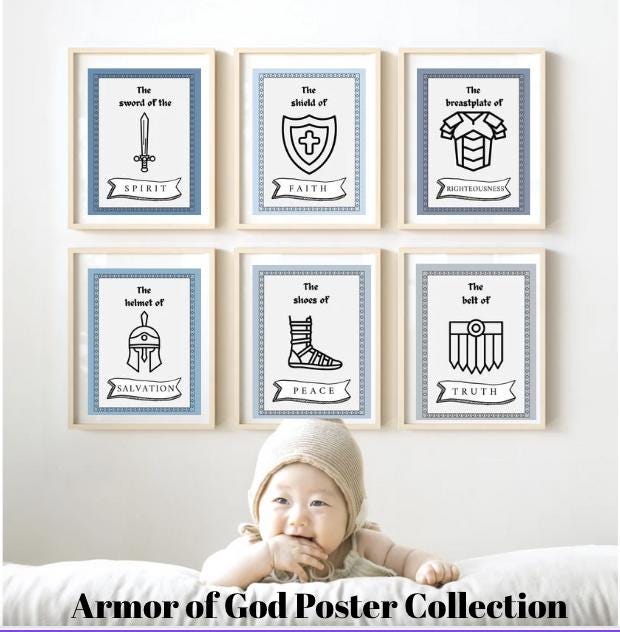 Armor of God Christian Poster Collection
