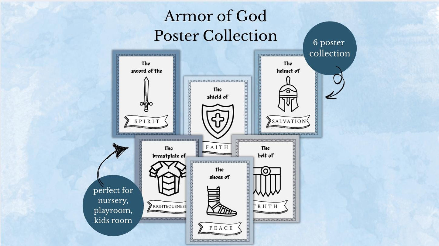 Armor of God Christian Poster Collection
