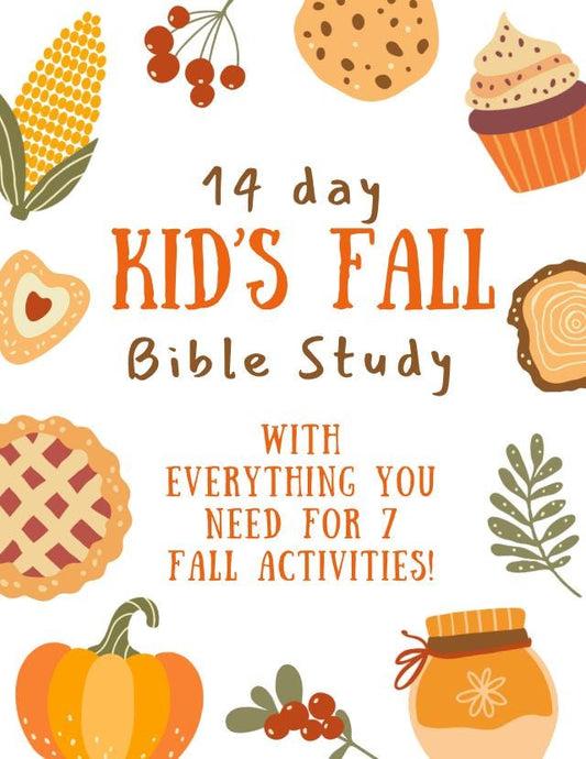 Kids Fall Thankfulness Bible Study + Activity Guide (14 days + 7 Activities!)