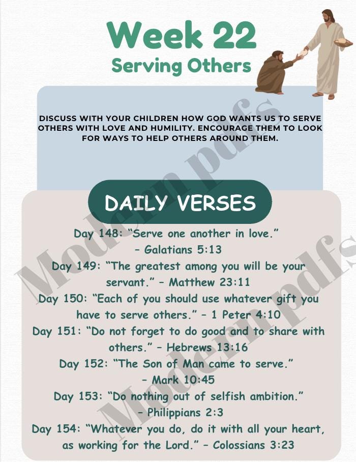 Kids Verse A Day Reading Plan - Digital Download