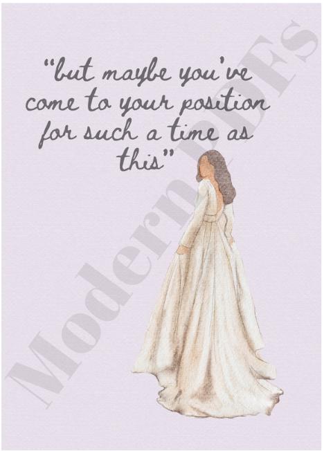 Esther "For Such a Time As This"  Poster - Digital Download