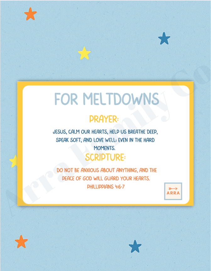 Christian Family Prayer Cards for Kids & Parents – Scripture + Daily Prayers  | Digital Download