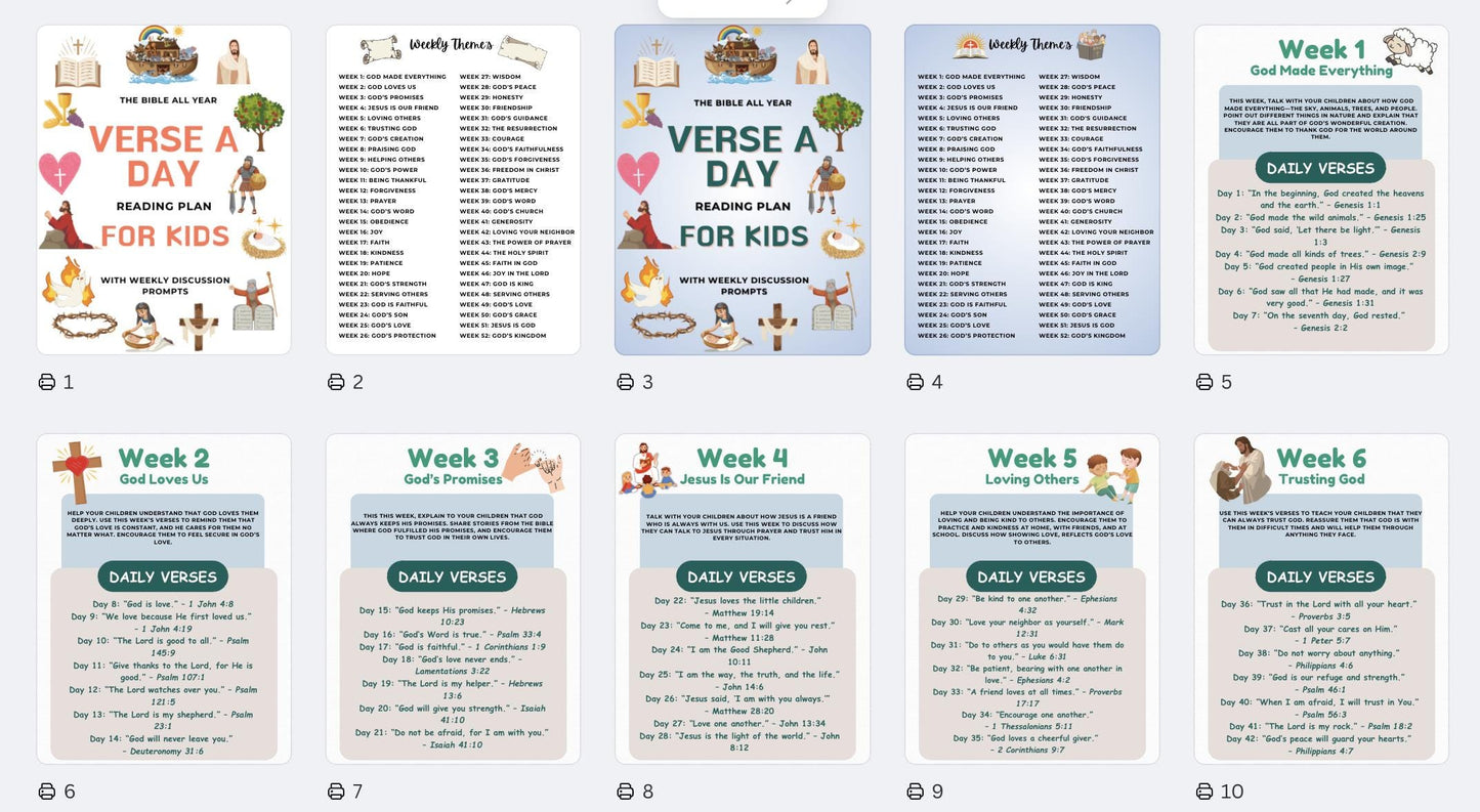 Kids Verse A Day Reading Plan - Digital Download