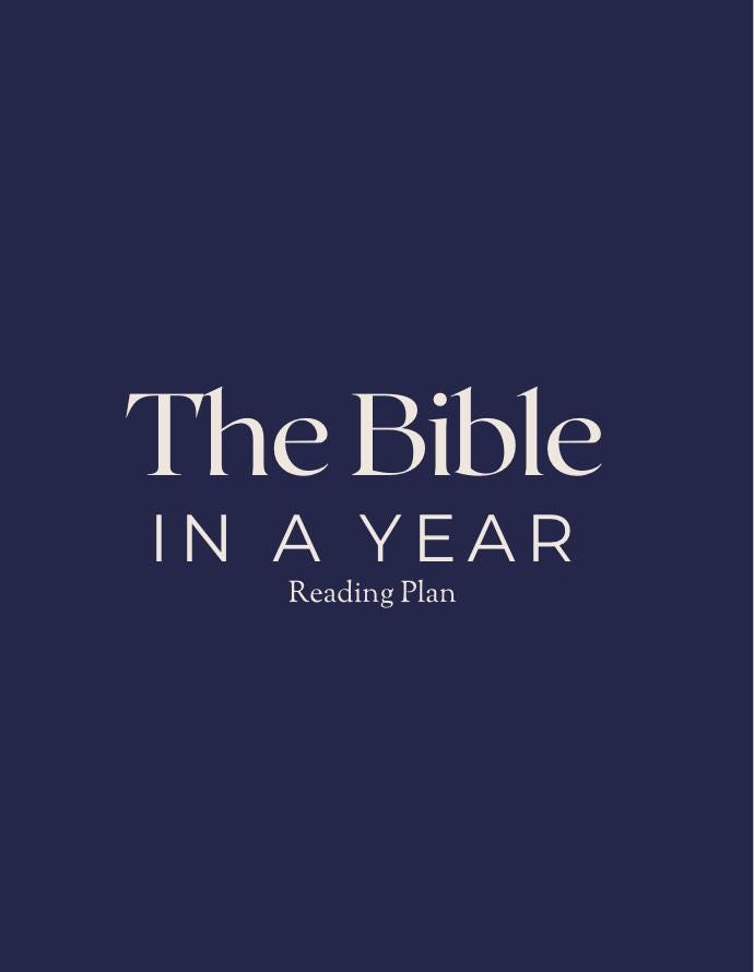Bible In A Year Reading Plan - Monthly Summaries, Memory Verses, Key Bible Characters